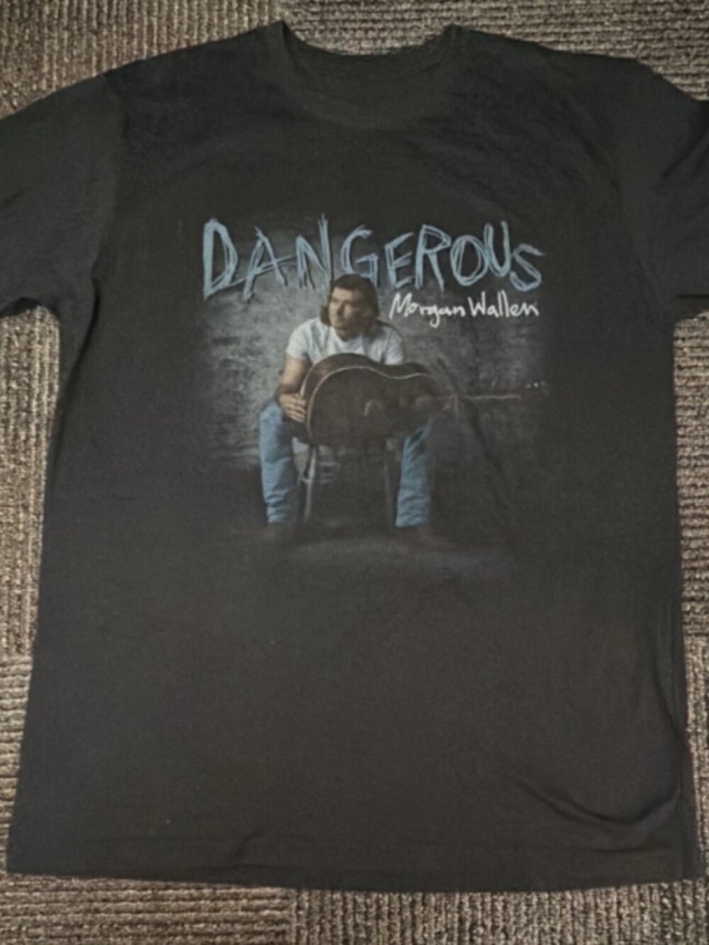 Morgan Wallen Dangerous Black Graphic T-Shirt Album Cover Tee